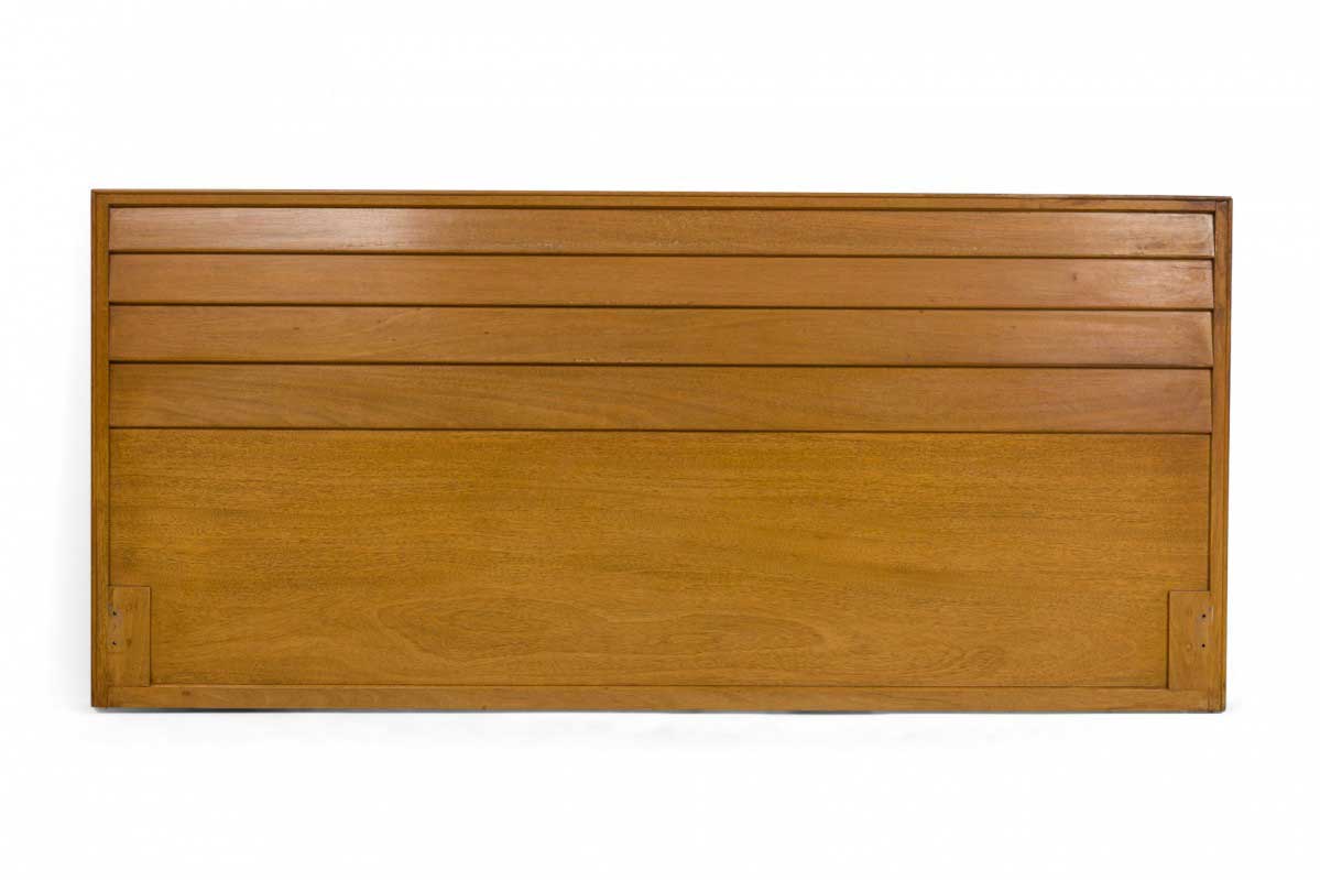 Edward wormley for dunbar furniture co mid century american king size mahogany louver headboard