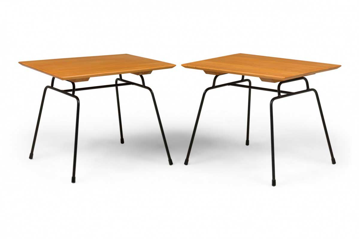 Pair of paul mccobb for winchendon furniture co mid century american planner group side tables 