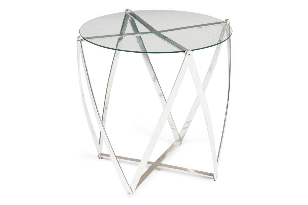 John vesey american mid century aluminum spool end table