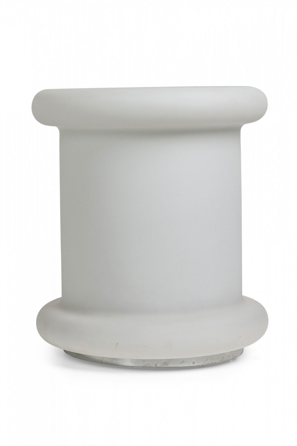 Koch lowy mid century american white satin triplex glass tablette lamp table