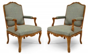 French louis xv beech arm chairs 1