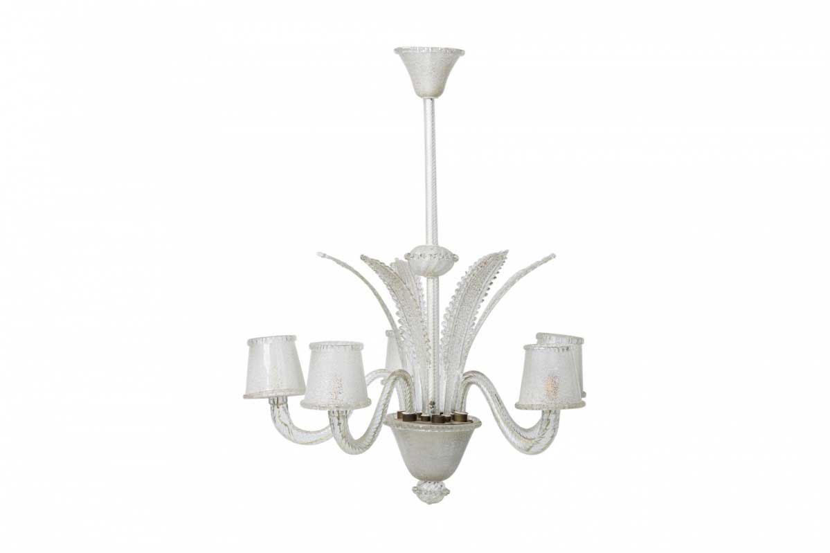 Mid century italian murano glass chandelier 1