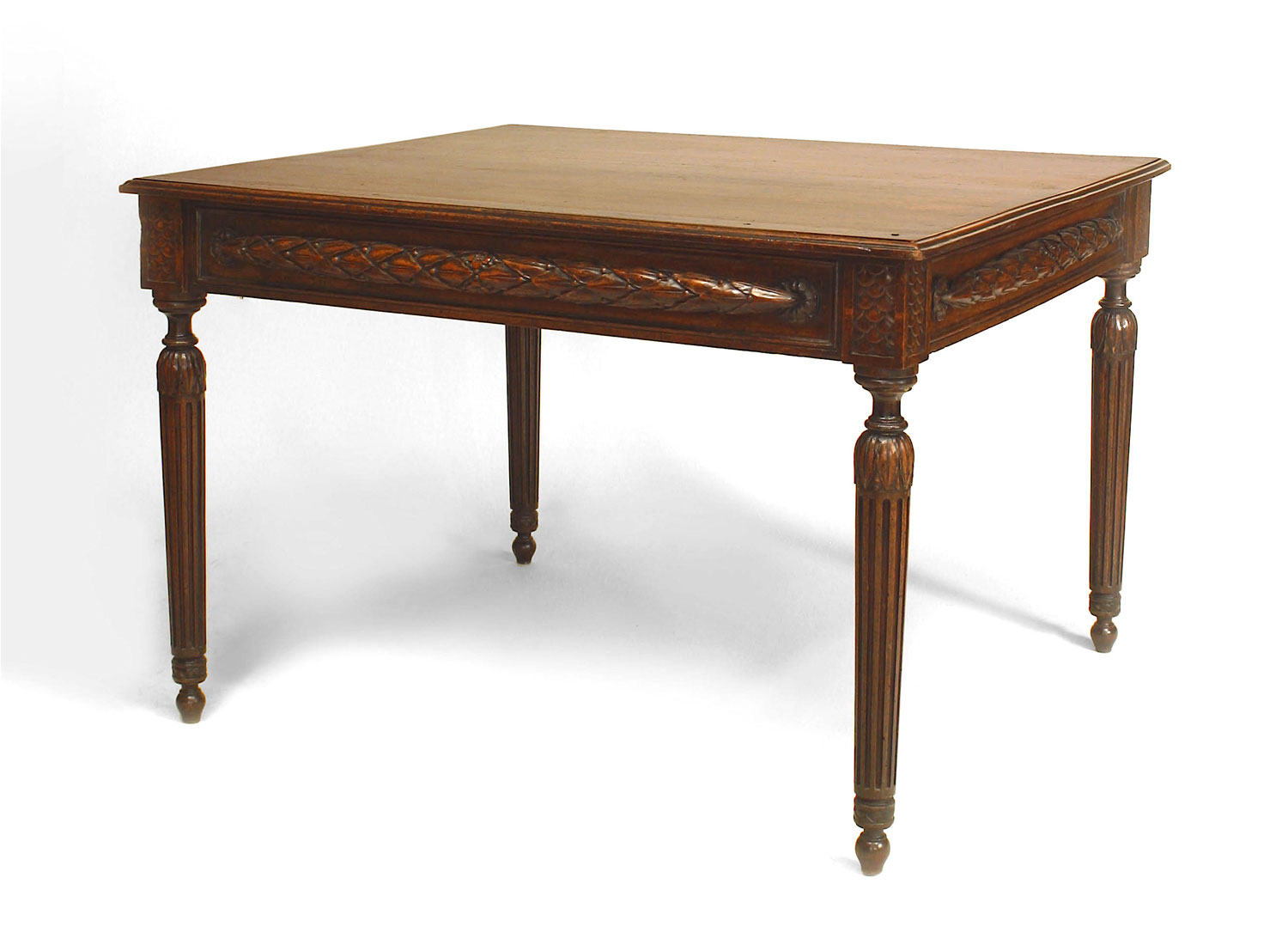 French provincial walnut game table