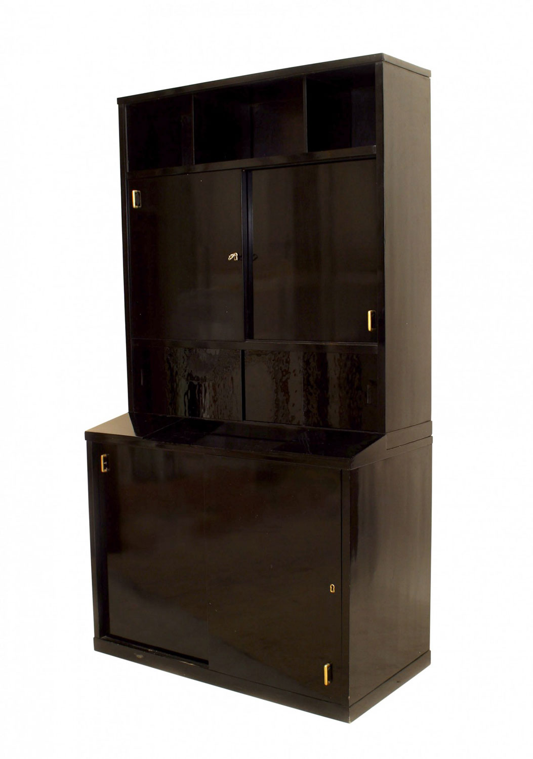 French art deco ebonized bookcase 1