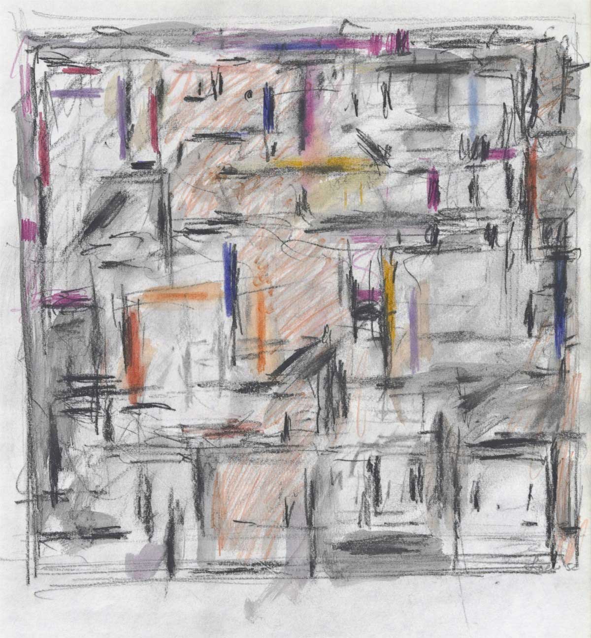 Space forms pastel artwork 1