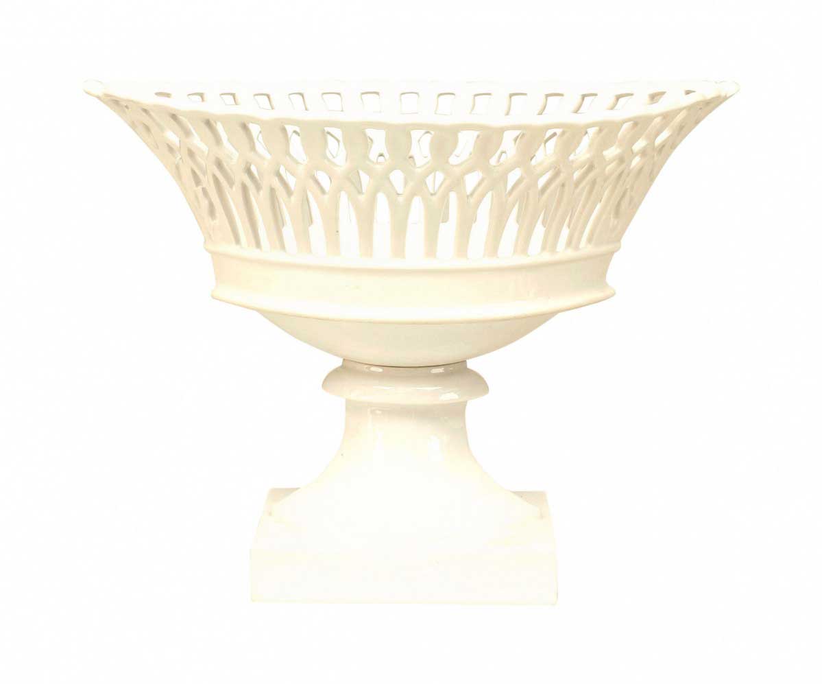English victorian white porcelain centerpiece