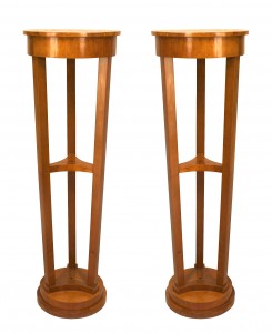Pair austrian biedermeier maple pedestals
