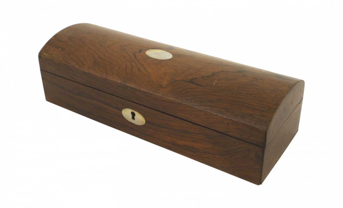 English victorian rosewood pen box 1
