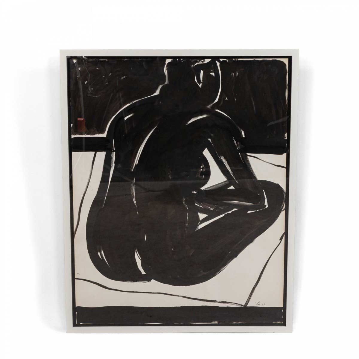 Michael loew black nude ink artwork