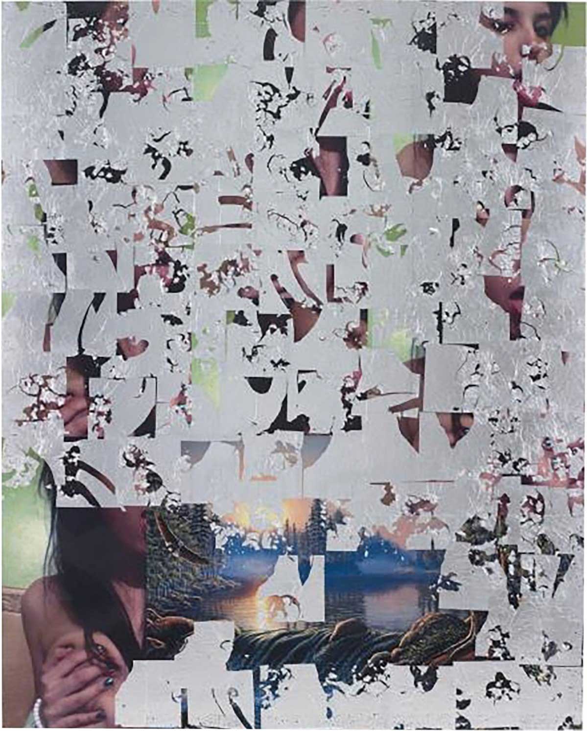 Girl piss aluminum leaf