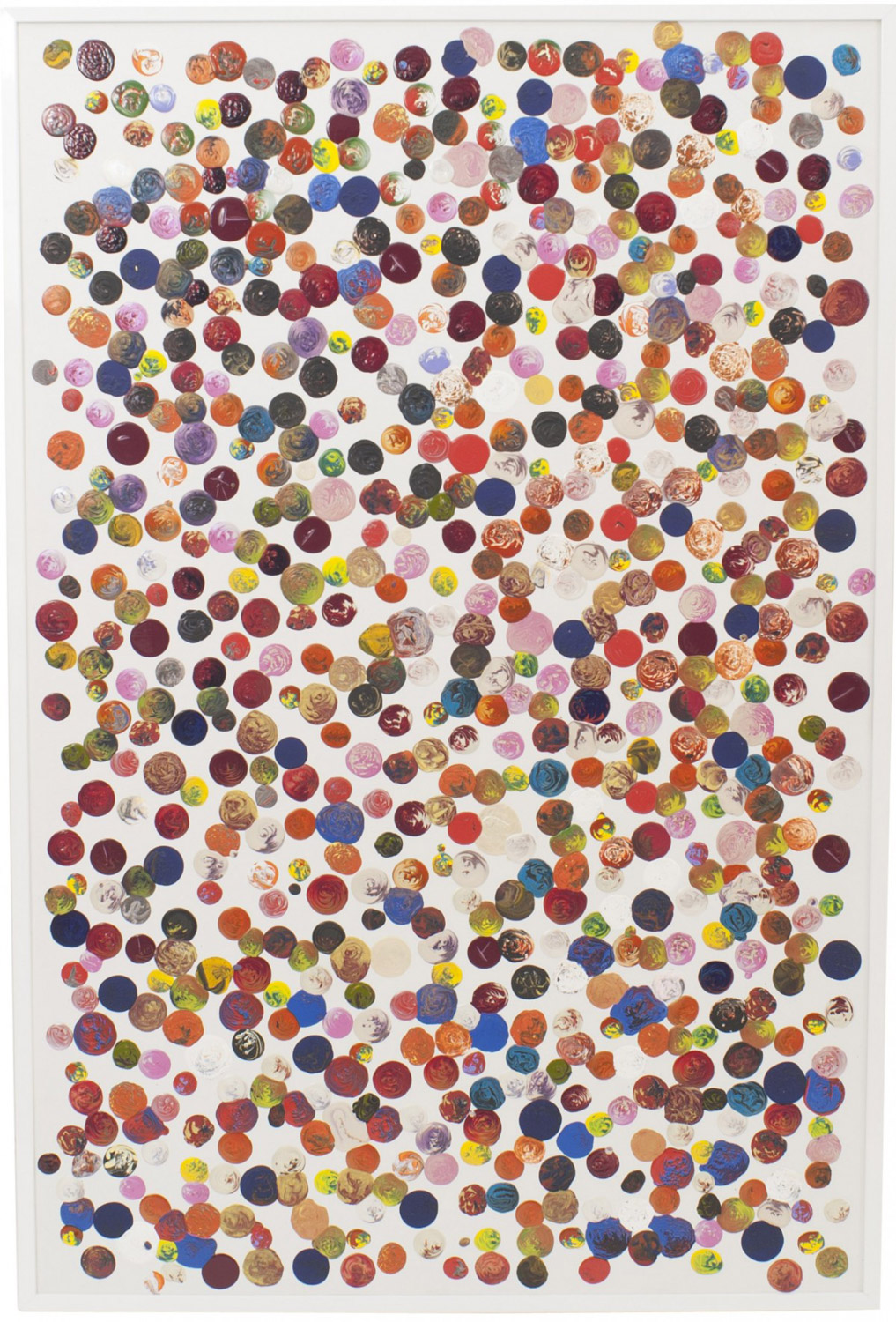 Multi colored dots acrylic painting 1