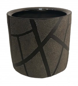 American post war dipasquale grey geometric textured vase 3