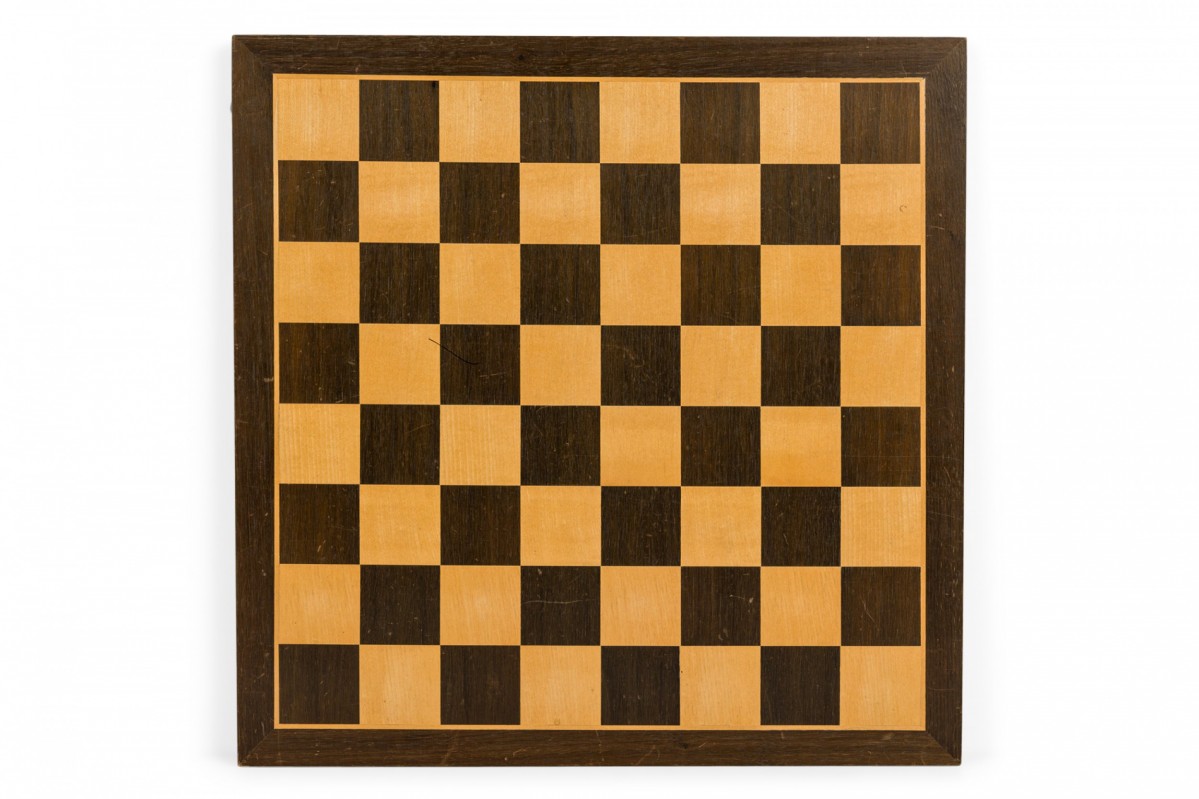 Mahogany and maple chess board