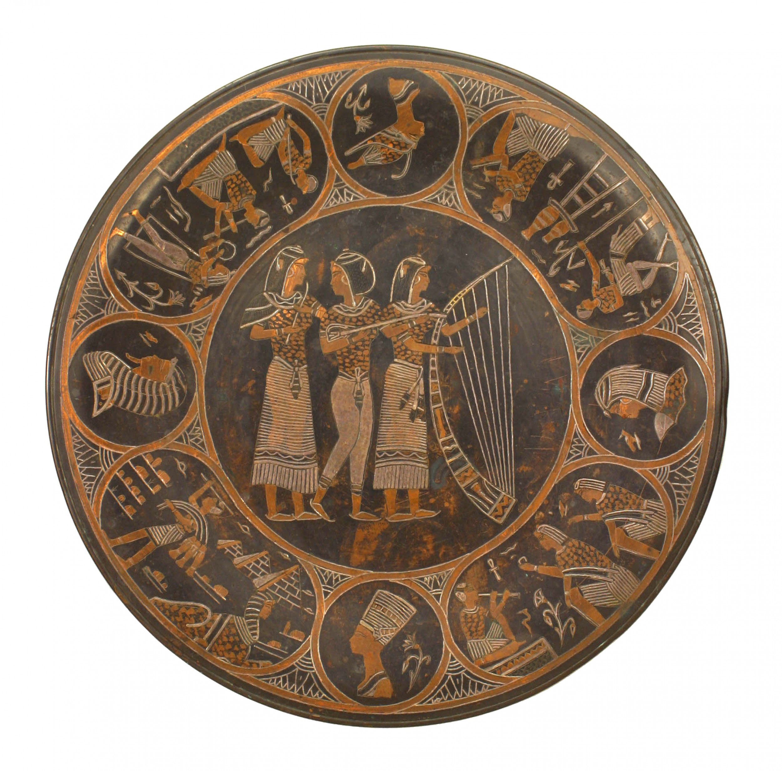 Middle eastern egyptian charger wall plaque