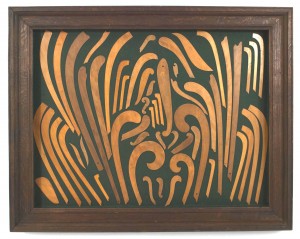American country wooden curves shadow box