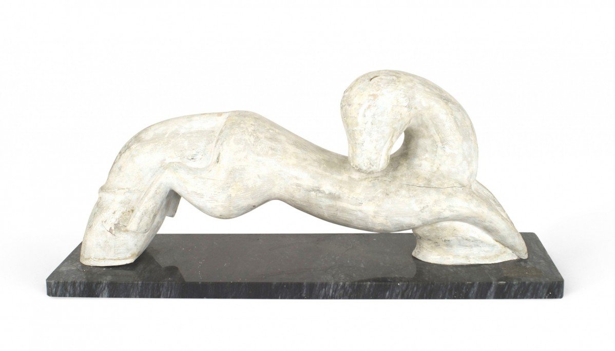 Mid century modern white horse figure