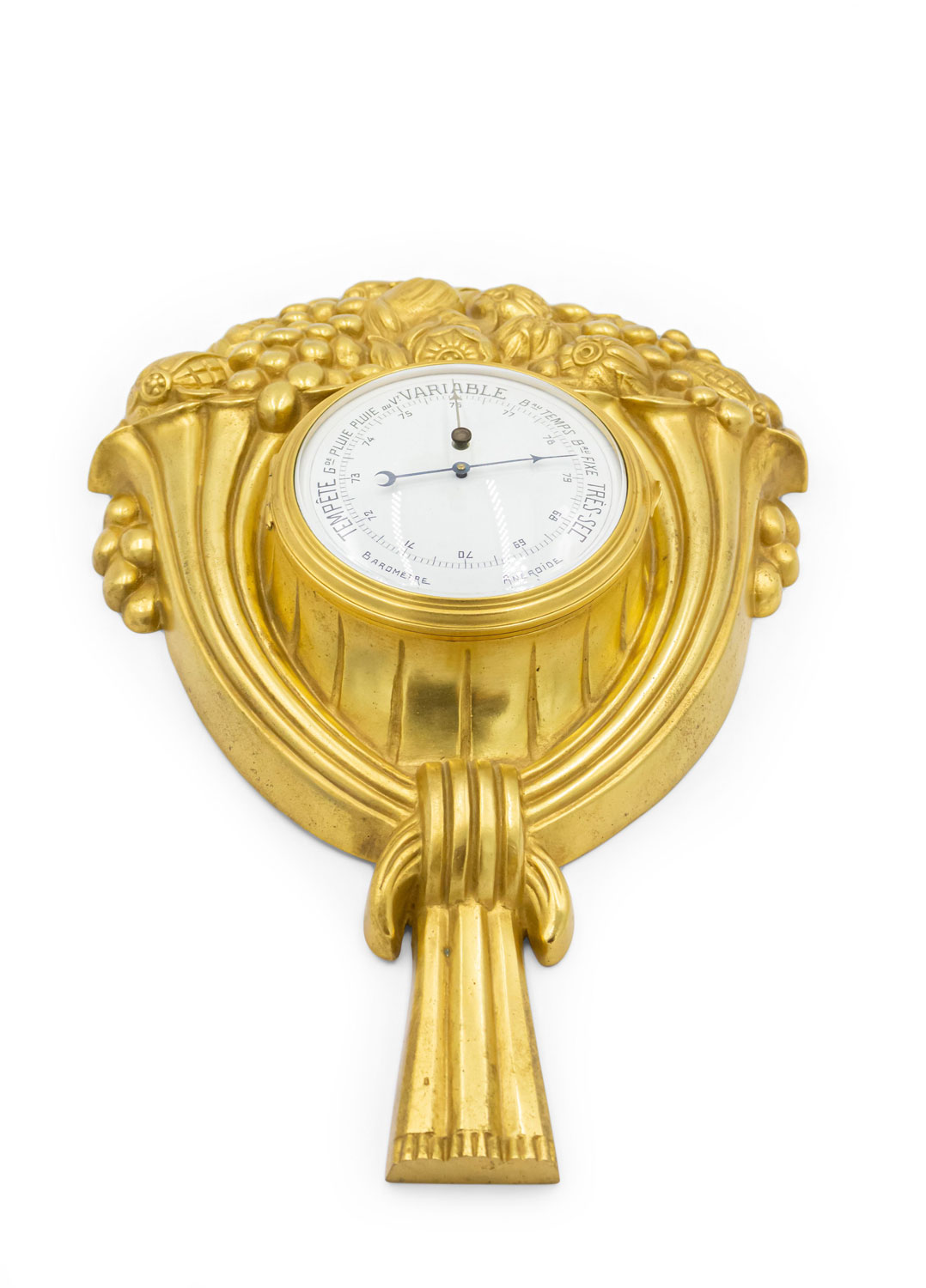 Pair of french art deco gilt wall clock