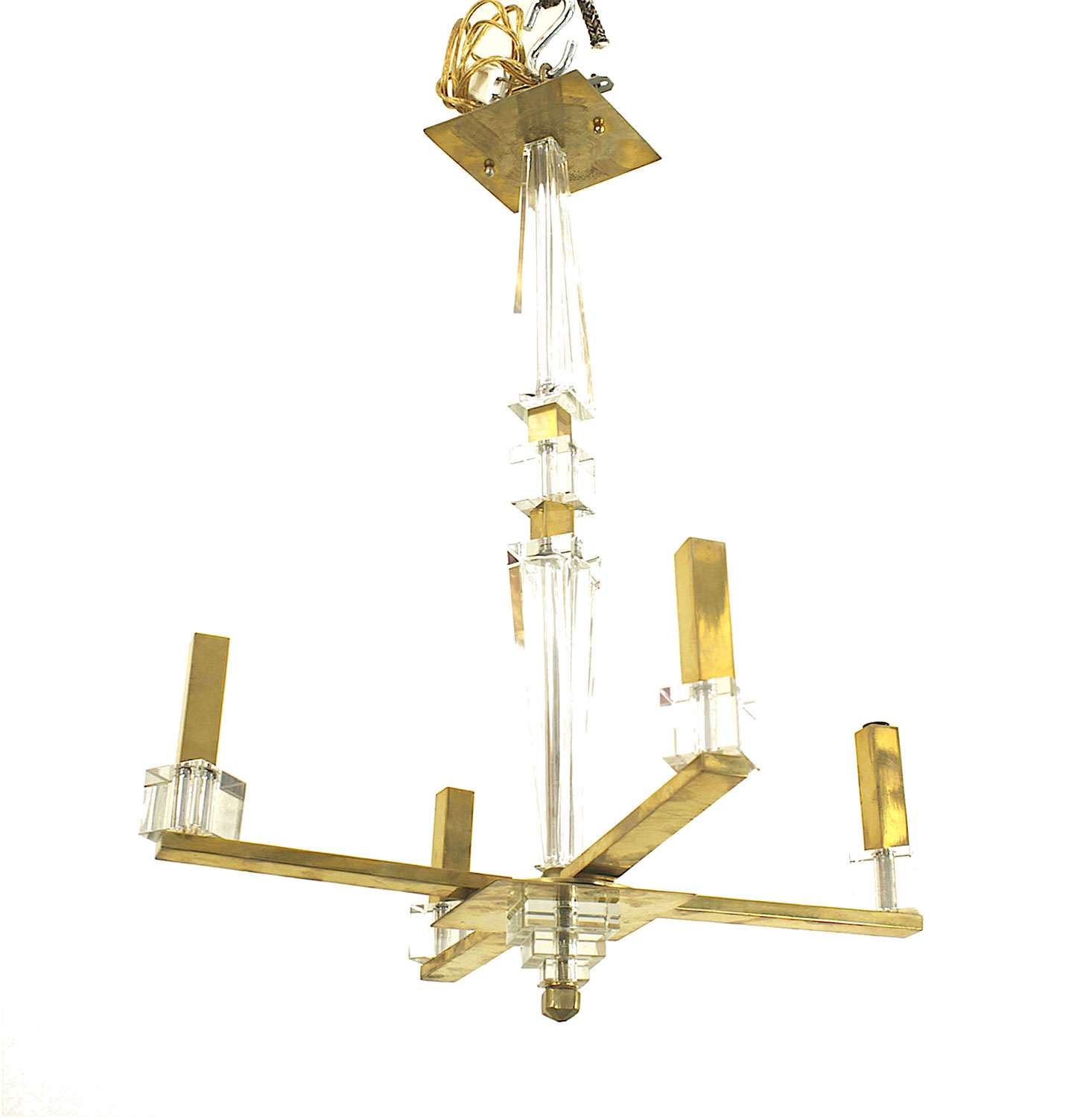 mid century lucite chandelier