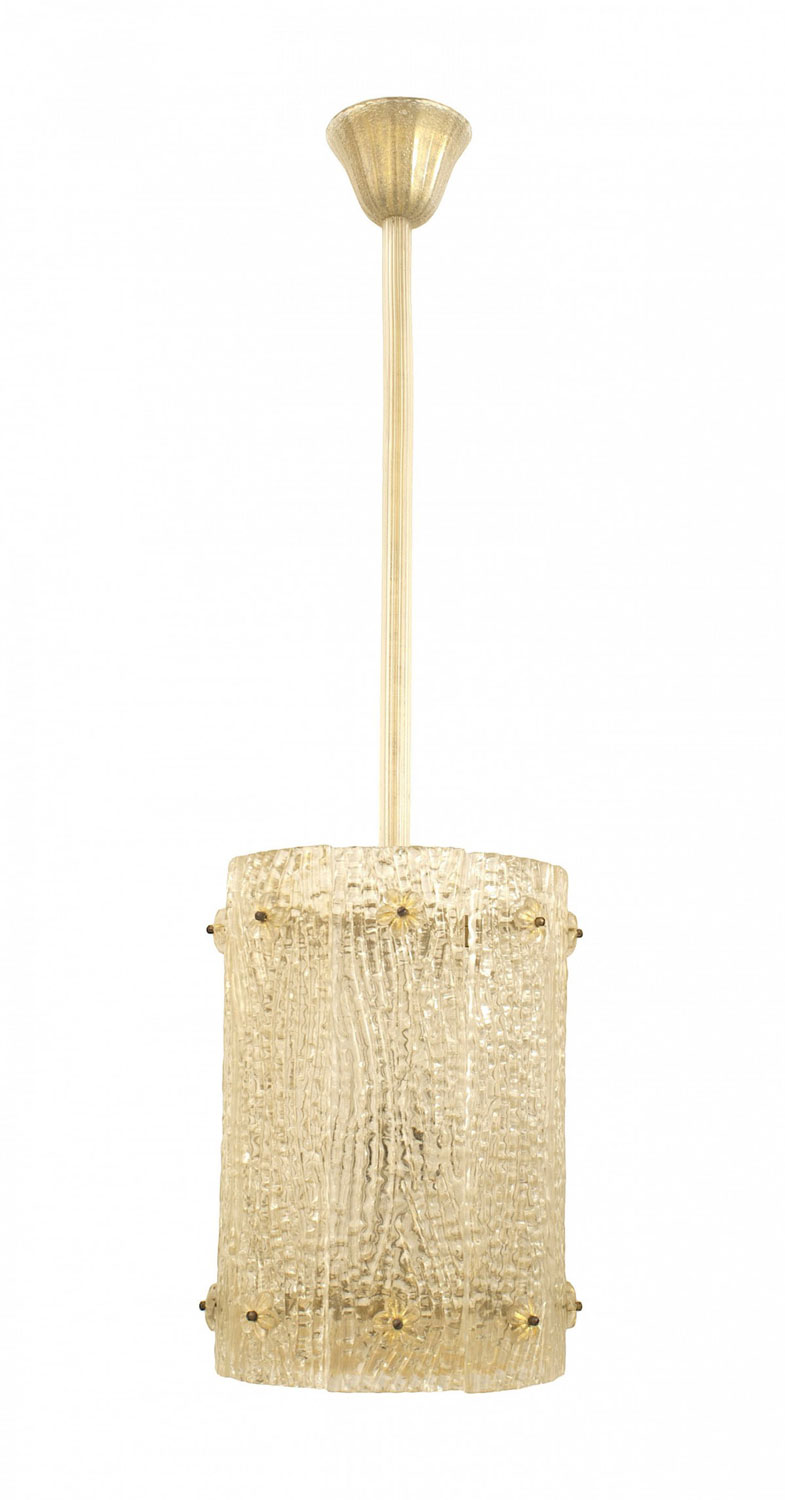 Italian venini gold dusted glass lantern