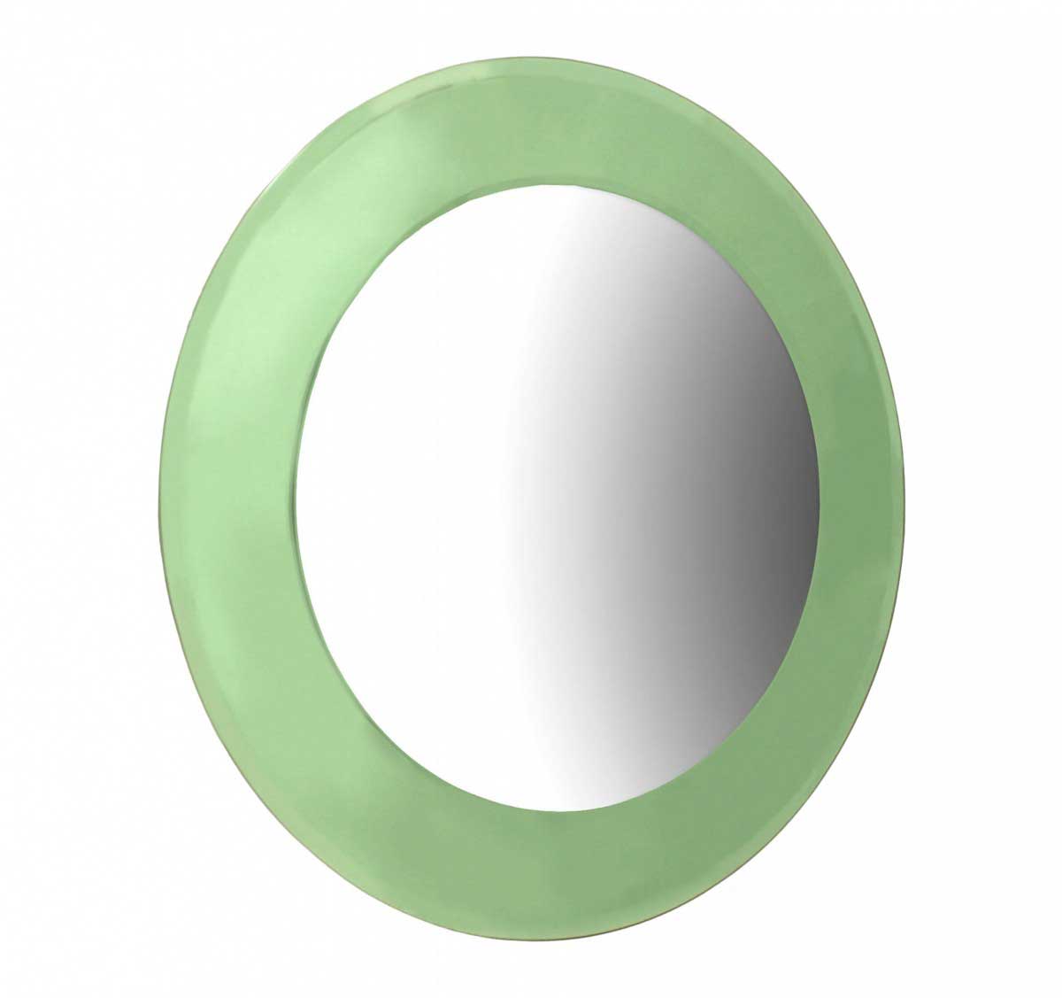 Italian mid century fontana arte green glass wall mirror 8