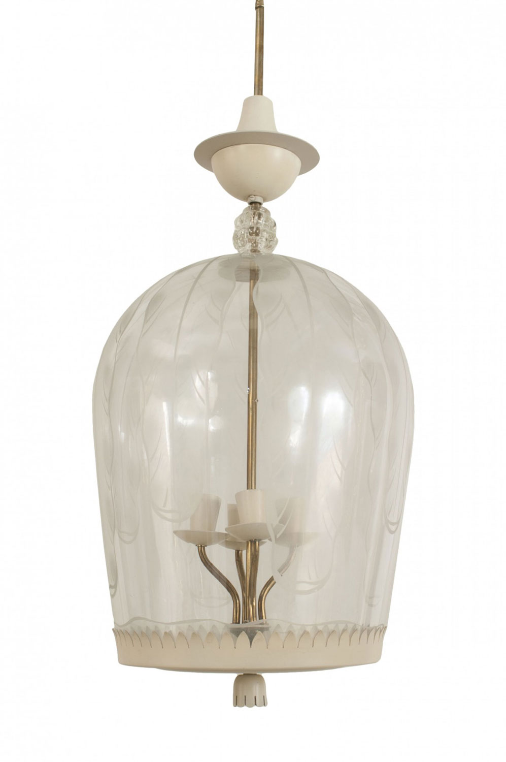 Italian mid century glass dome lantern