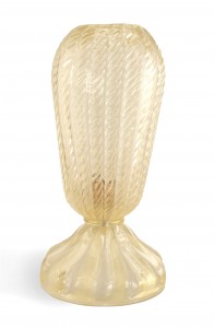 Italian venetian et toso gold dusted glass table lamp 1