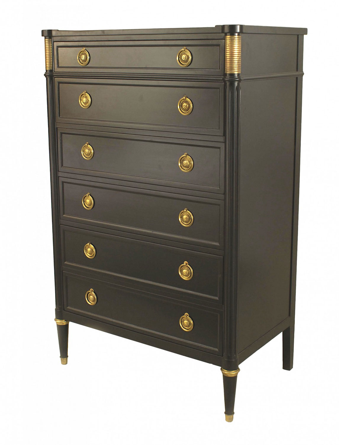 French louis xvi ebonized chest 17