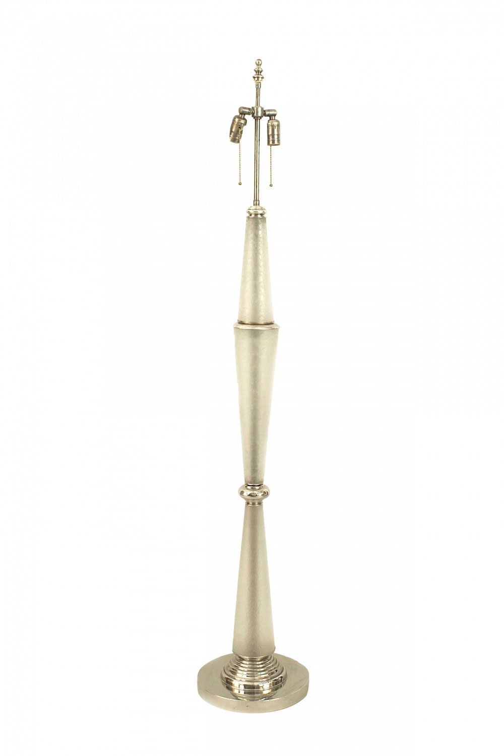 French mid century frosted glass floor lamp 1