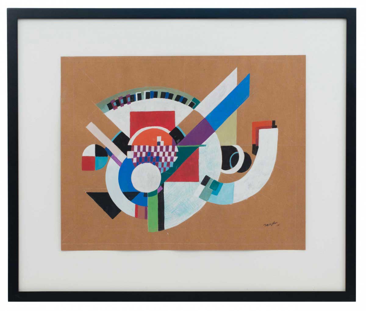 Contemporary gouache abstract painting 5