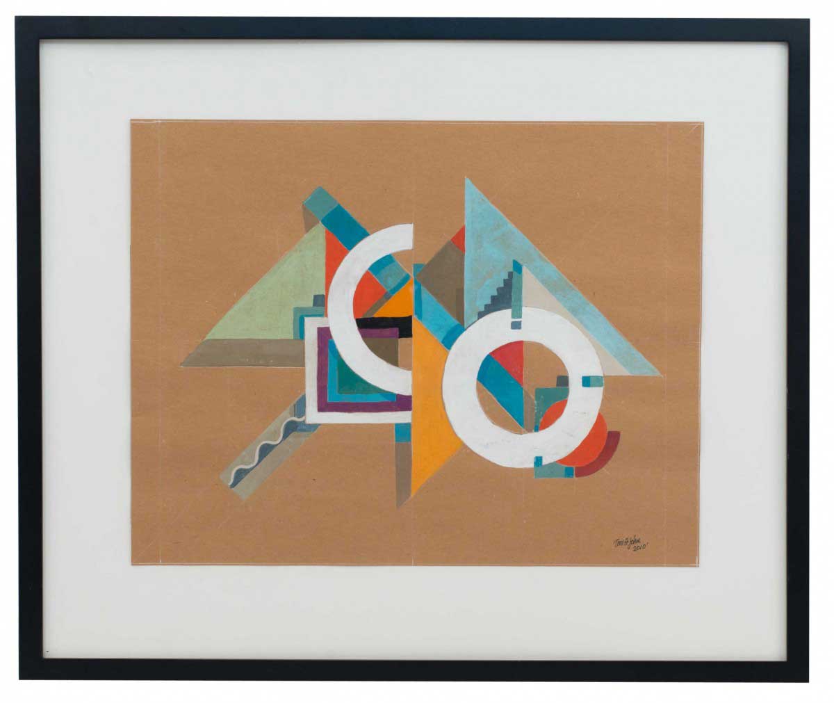 Contemporary gouache abstract painting 12