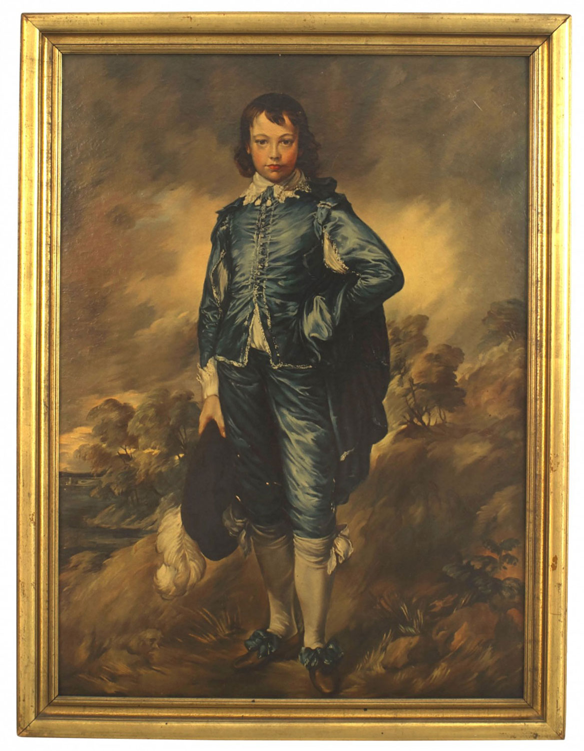Reproduction of gainsborough s blue boy
