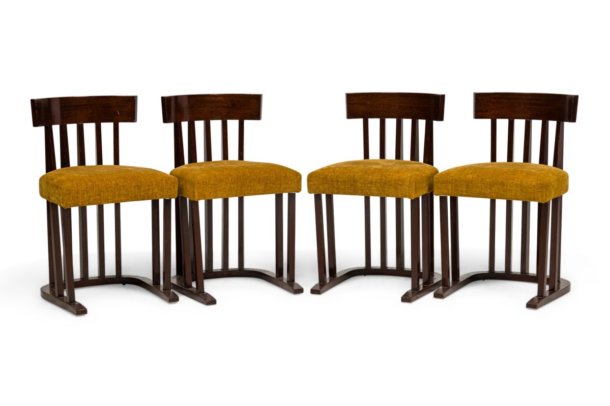 Austrian secessionist mahogany side chairs