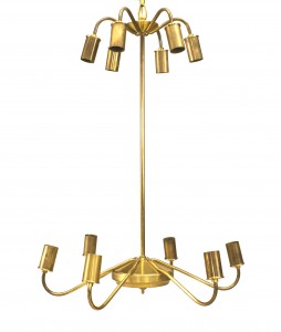 Italian mid century brass chandelier