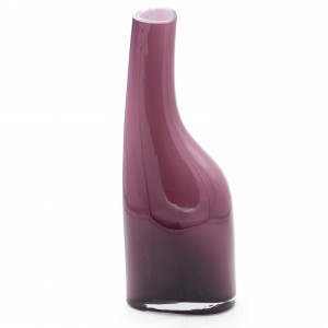Contemporary abstract purple glass vase