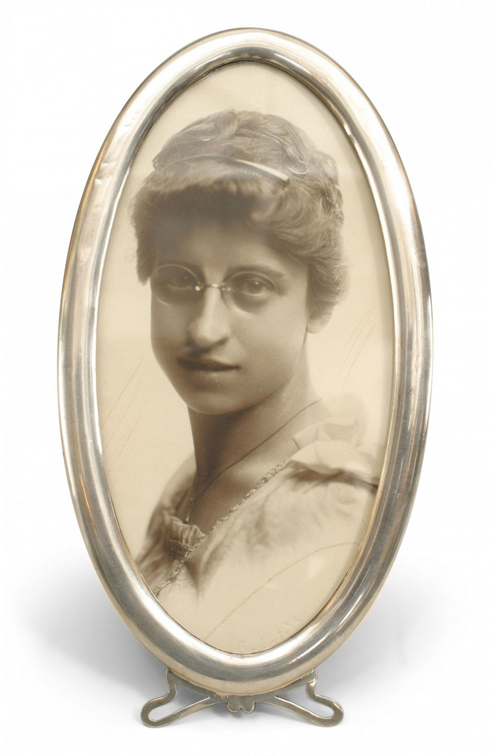 English victorian silver oval picture frame 10