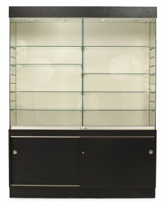 Modern steel and glass showcase cabinet 1
