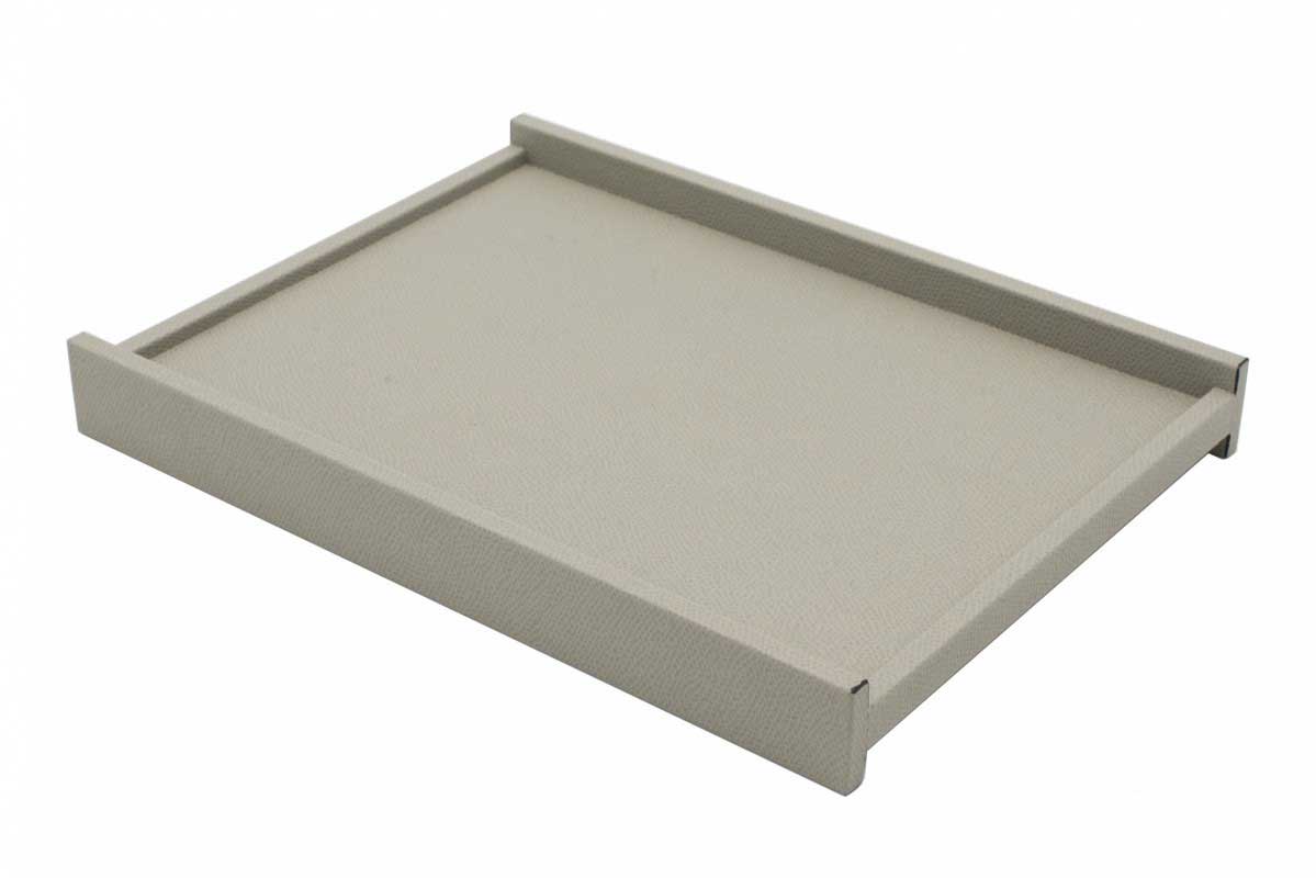 Gray leather valley tray 1