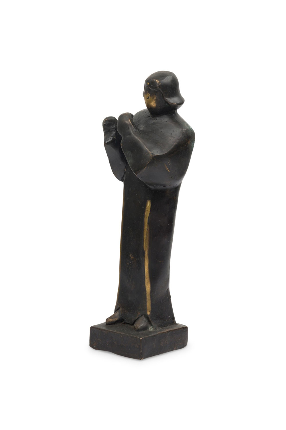 The preacher bronze brutalist contemporary figural sculpture by newel modern c