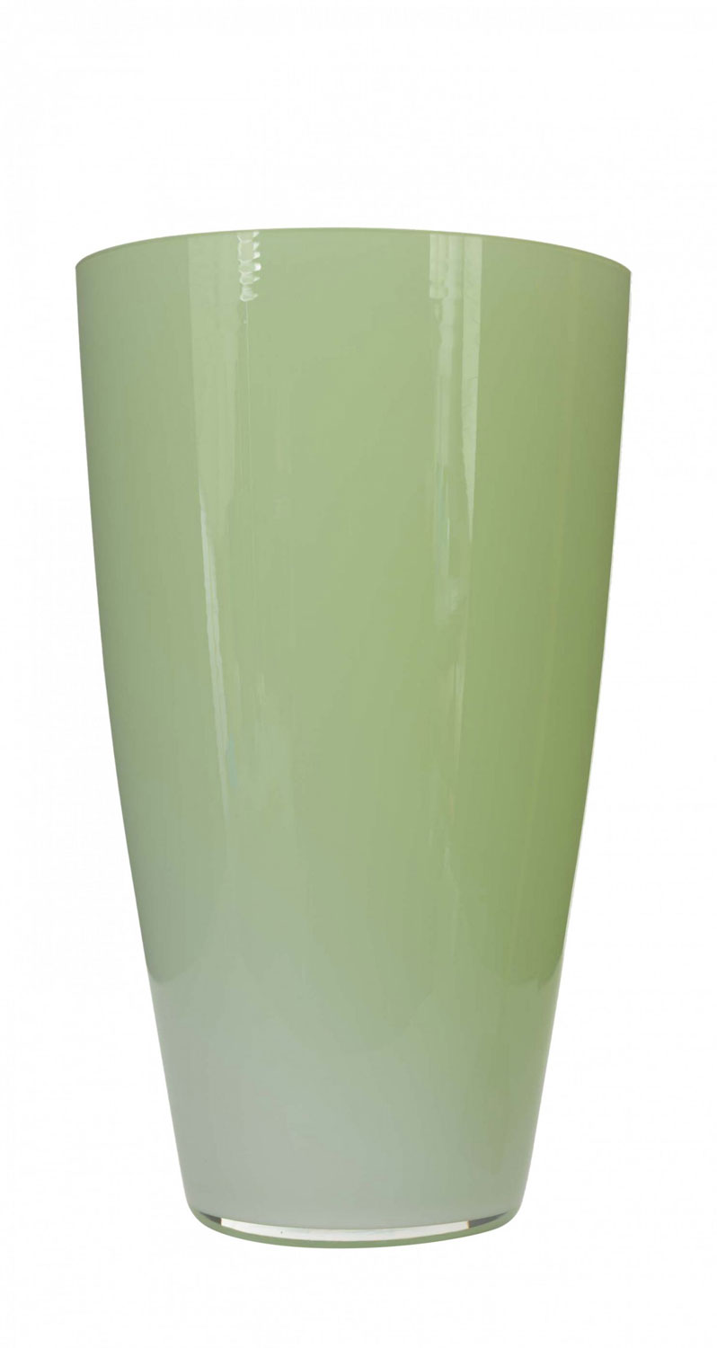 Scandinavian mid century light green glass vase