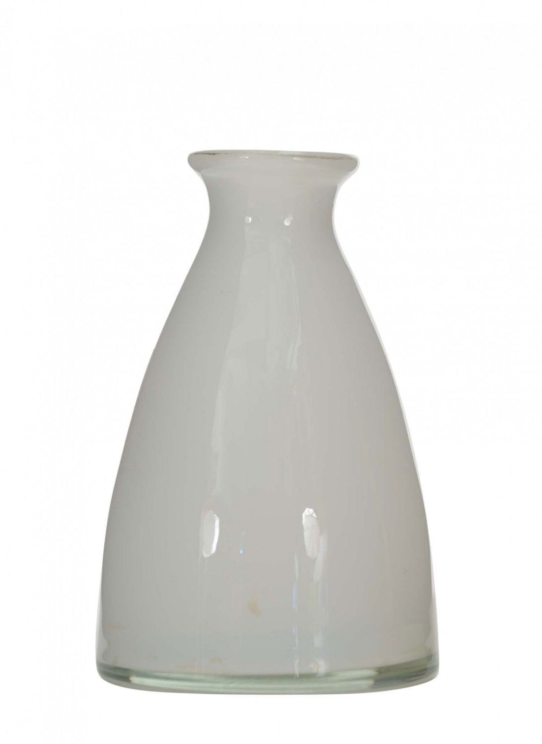 Scandinavian mid century white glass bud vase 1