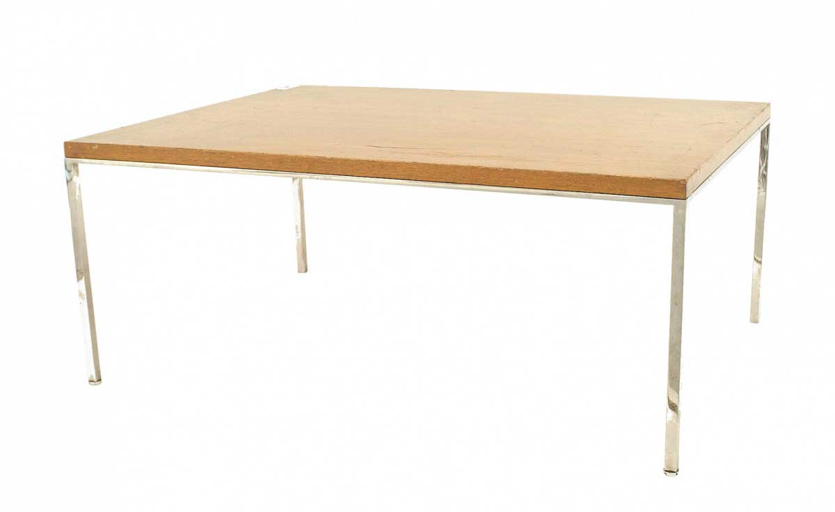 American post war teak and chrome coffee table