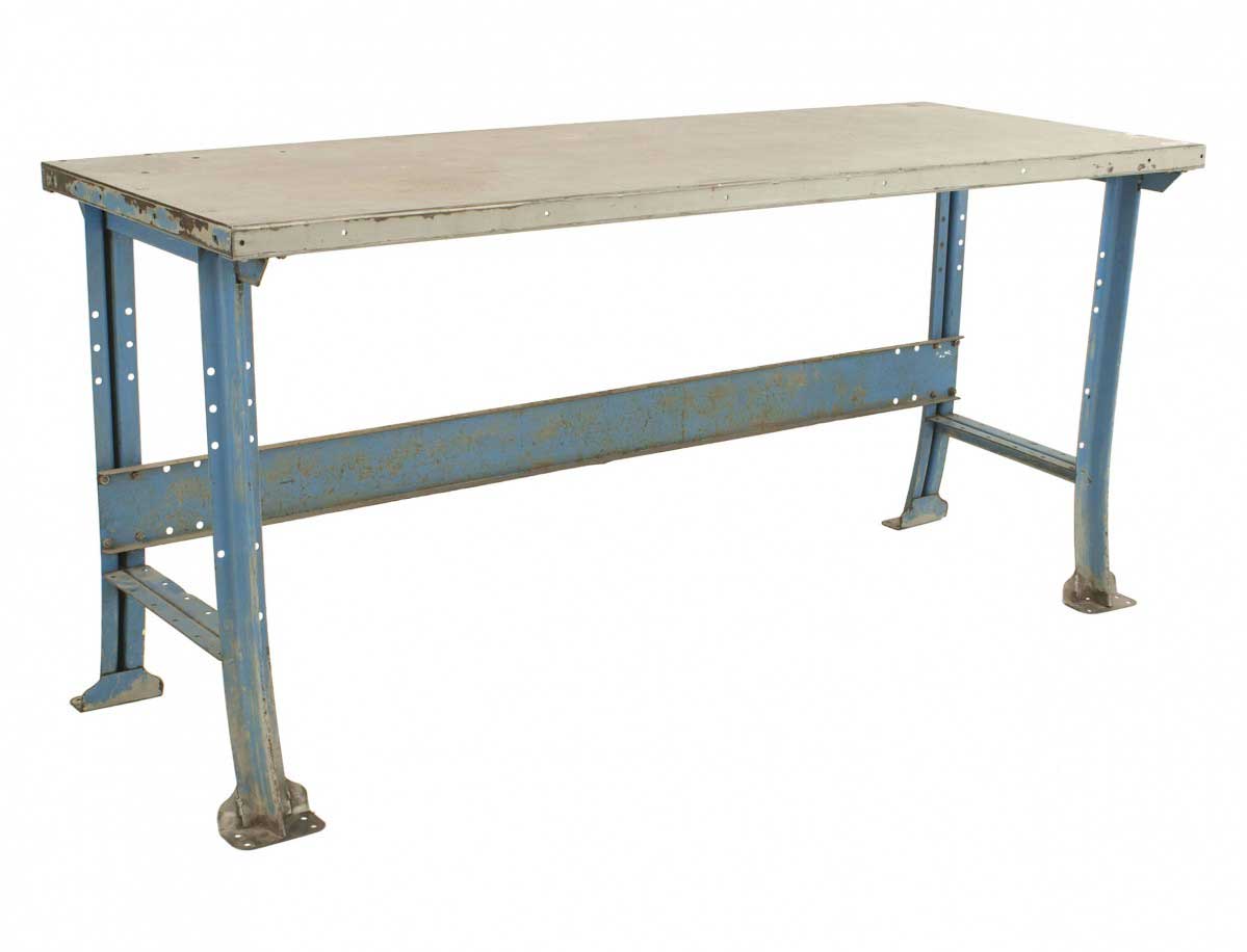 American Mid Century industrial steel work table