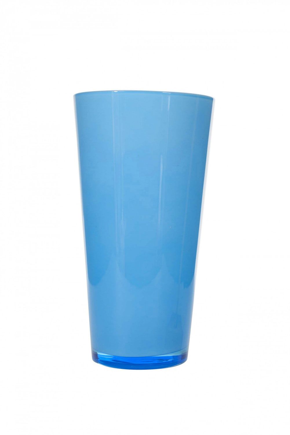 Scandinavian mid century blue glass vase