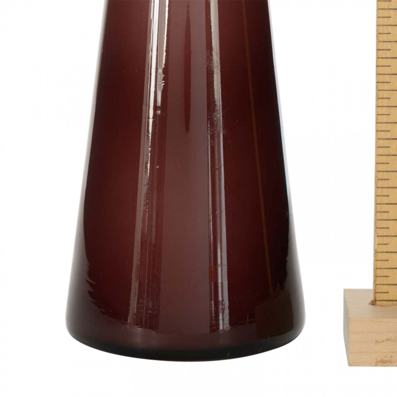 Danish mid century purple glass bud vase