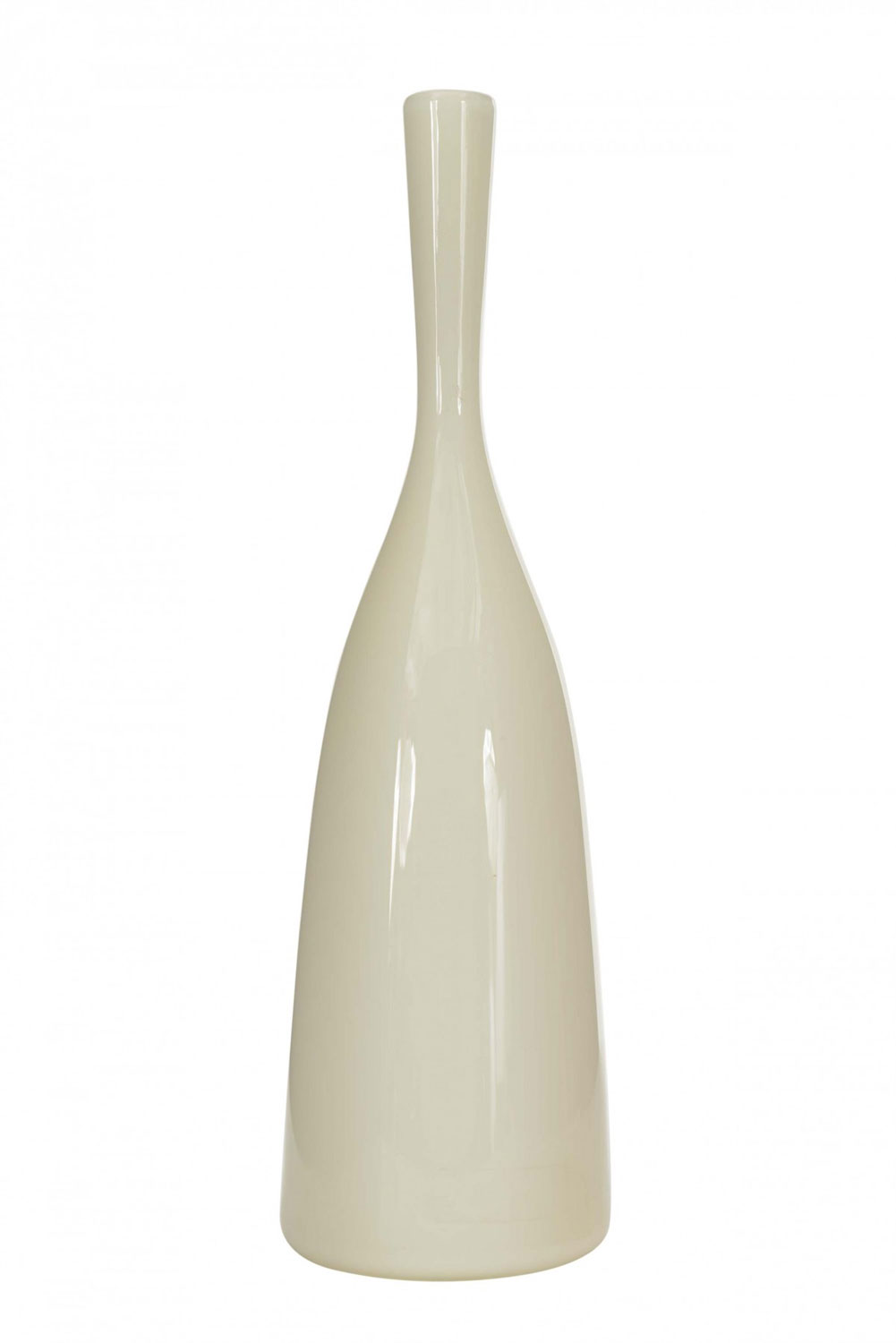 Scandinavian mid century white glass bud vase 6