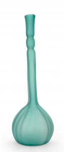 Green tinted glass bud vase 7