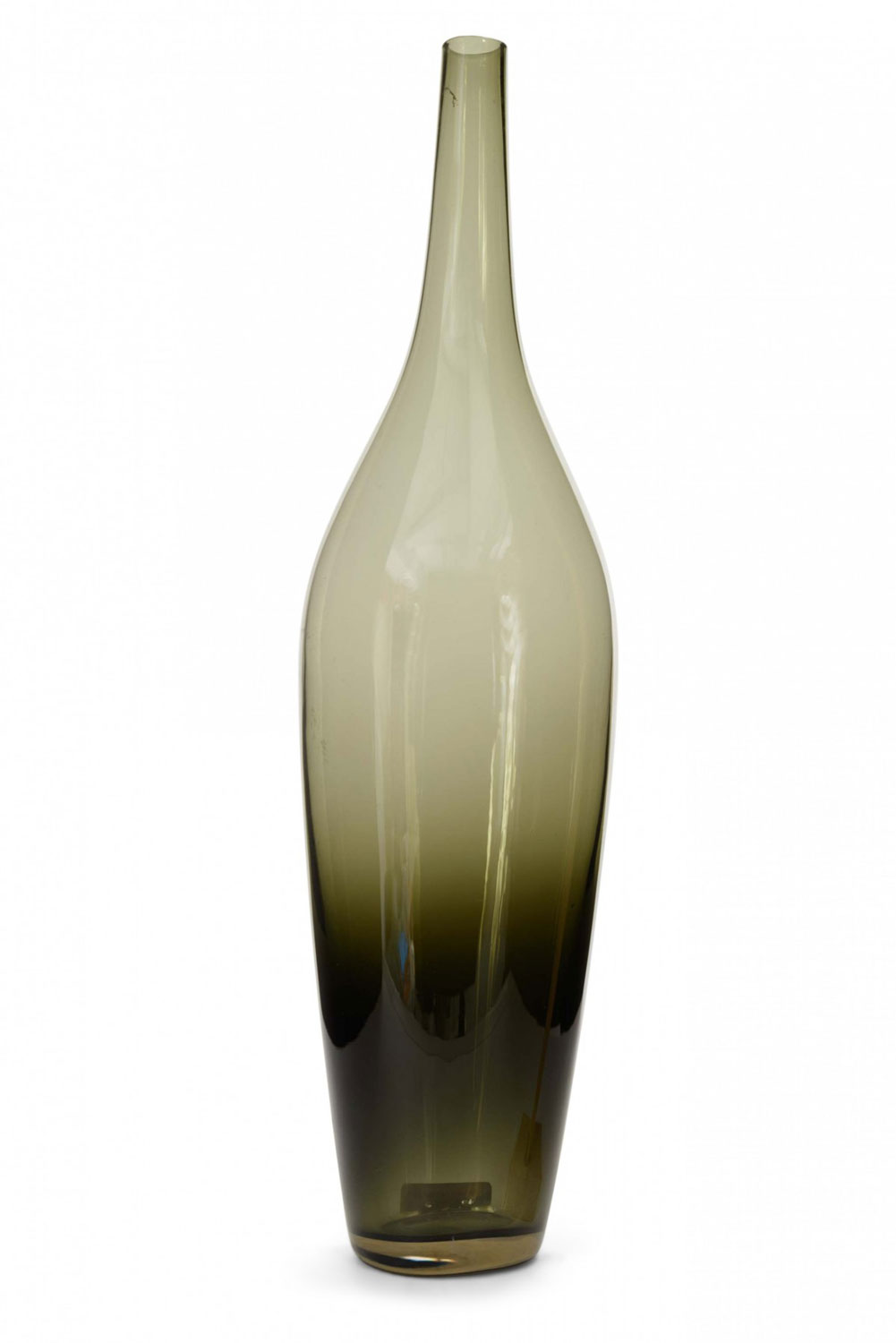 Scandinavian mid century ombre gray glass vase 1