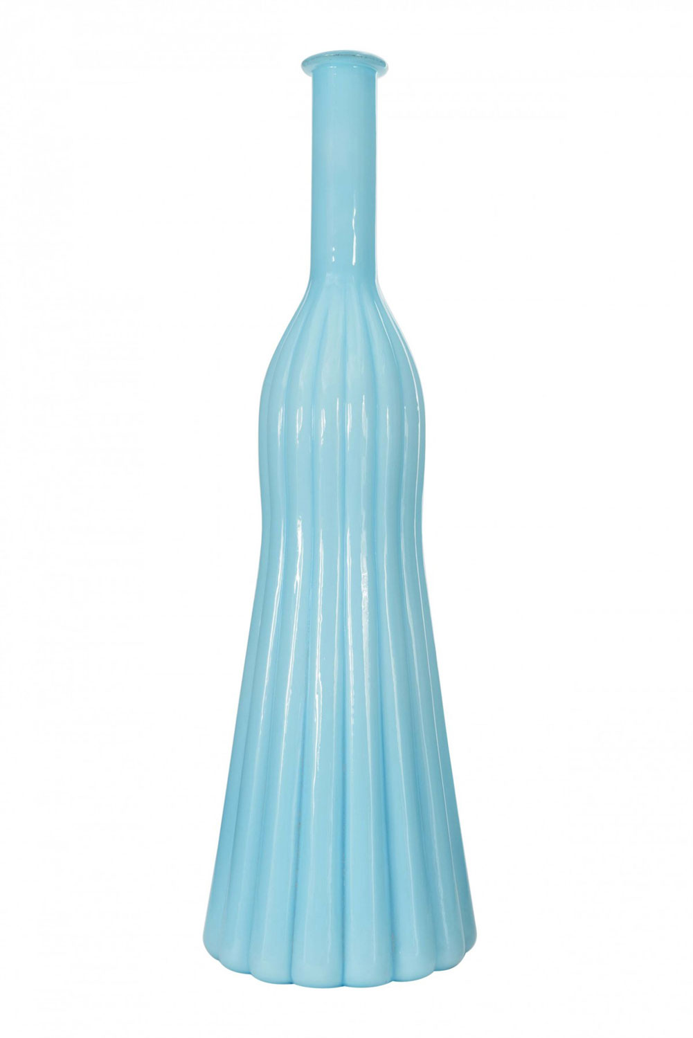 Scandinavian mid century light blue bud vase