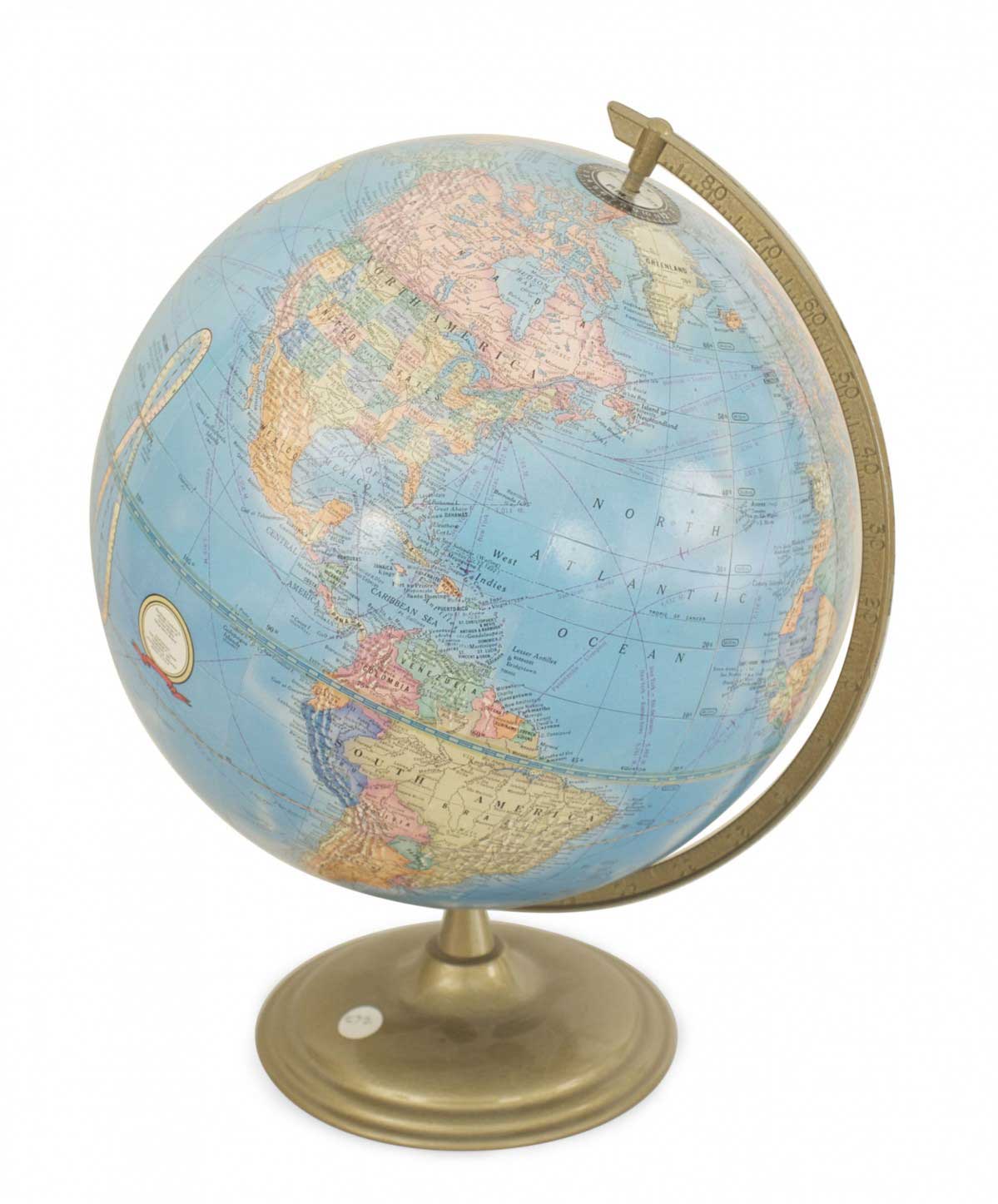 American mid century desk globe 1