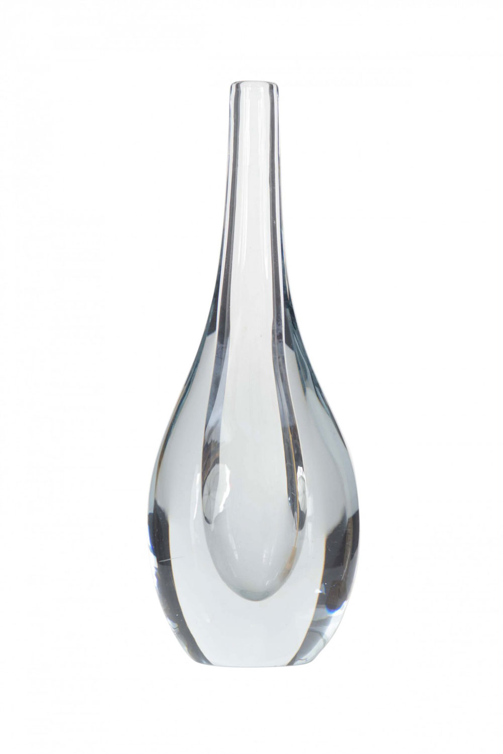 Teardrop shaped art glass vase 1